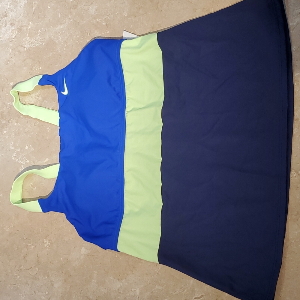 Nike Colorful Racerback Tankini Swim Top L